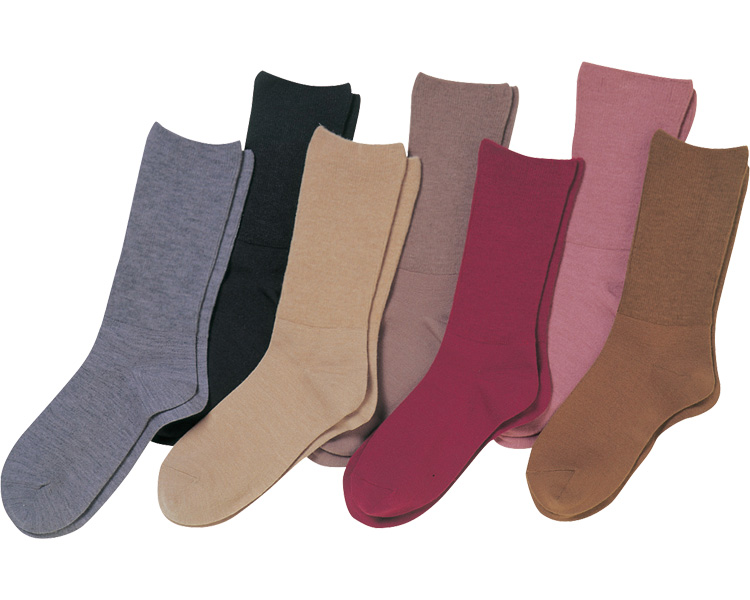 라쿠라쿠 여성 양말 가을·겨울용 울혼방 3900 블랙