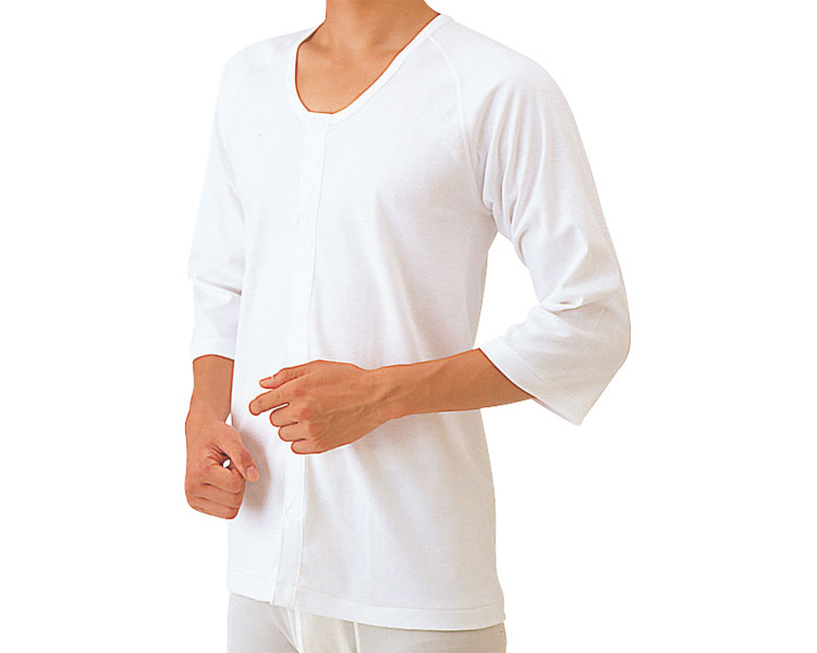 남성 7부 전면오픈 원터치 내의 No.1 L 오프화이트