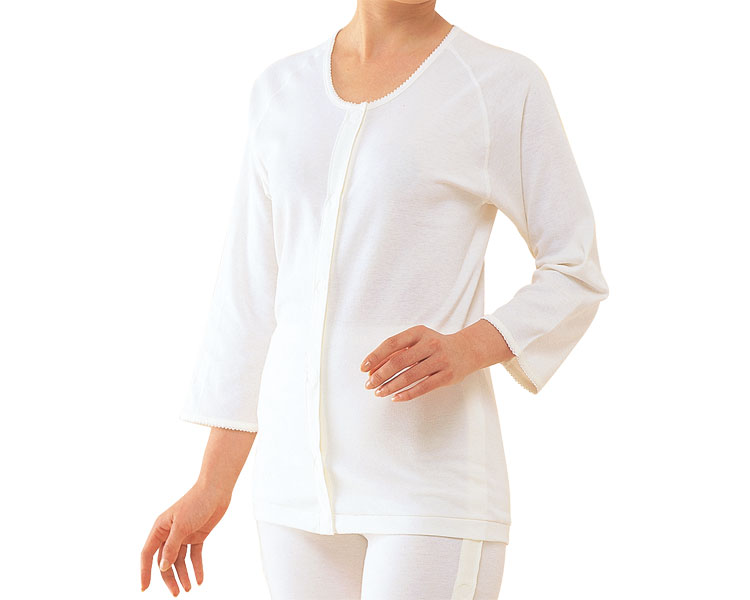 여성 7부 전면 오픈 원터치 내의 No.50 S 오프화이트