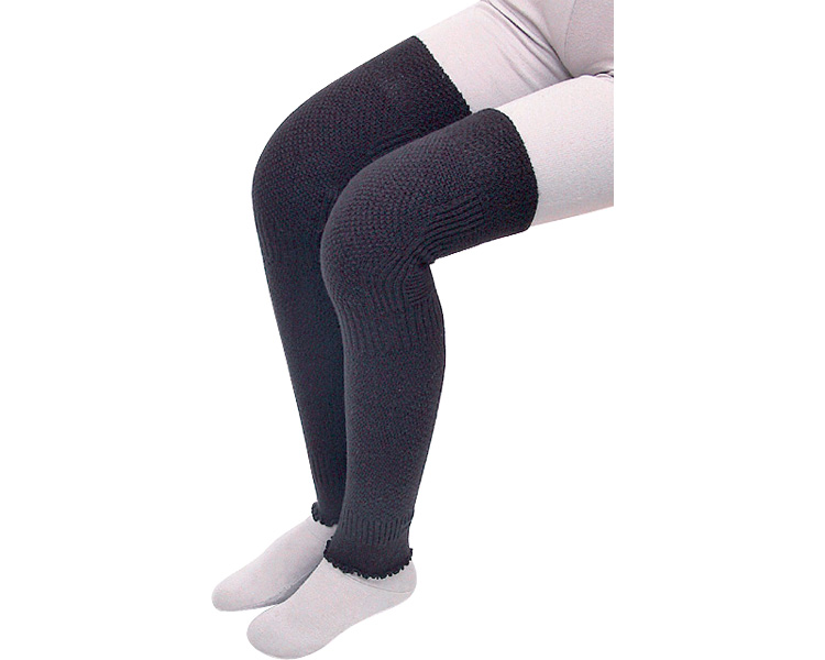 무릎부착형 폭신 레그워머 2개 1세트 9052 블랙 프리사이즈