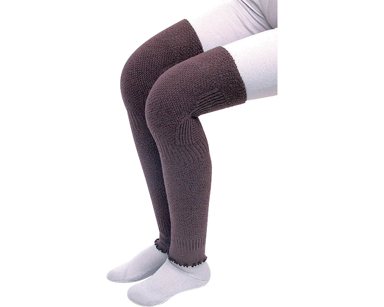 무릎부착형 폭신 레그워머 2개 1세트 9053 브라운 프리사이즈