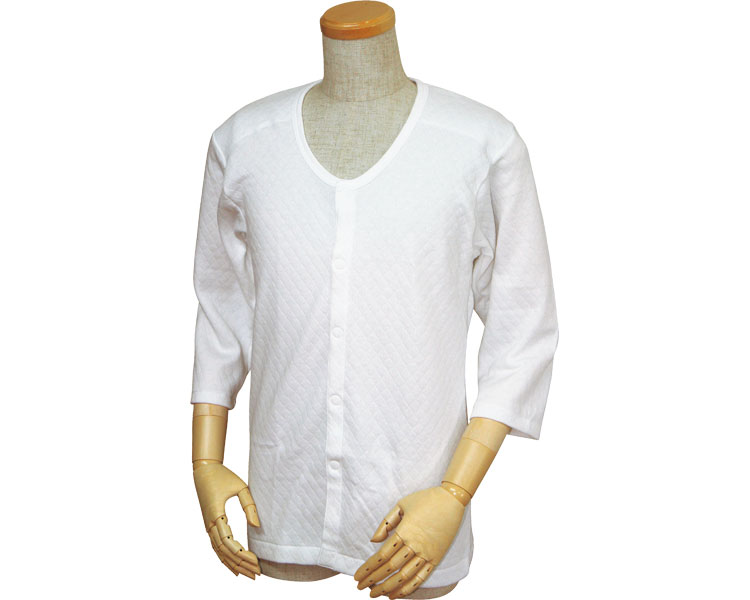 남성 8부 앞트임 셔츠 (원터치 테이프식) W460 화이트 M