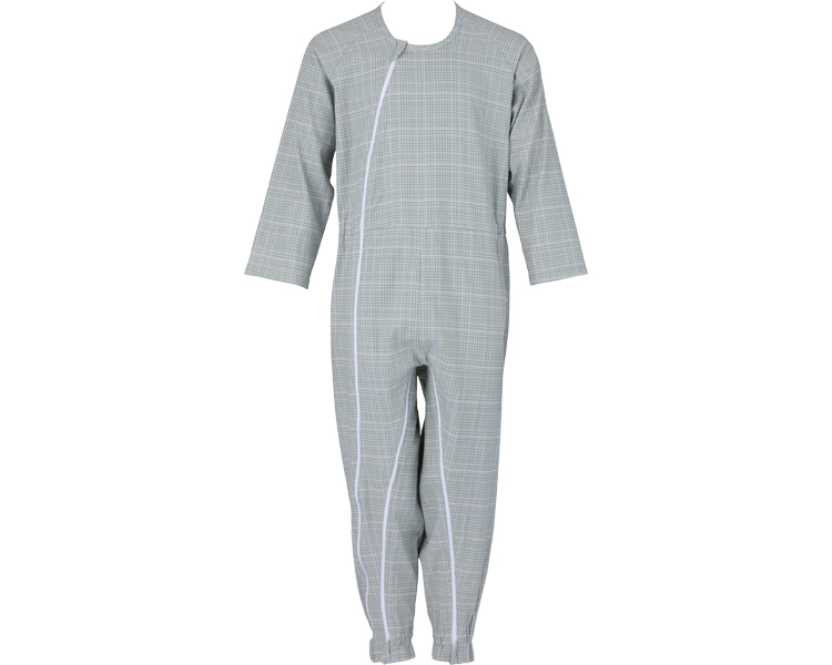 간병 점프슈트 L 앞트임형 403420 그린/체크무늬