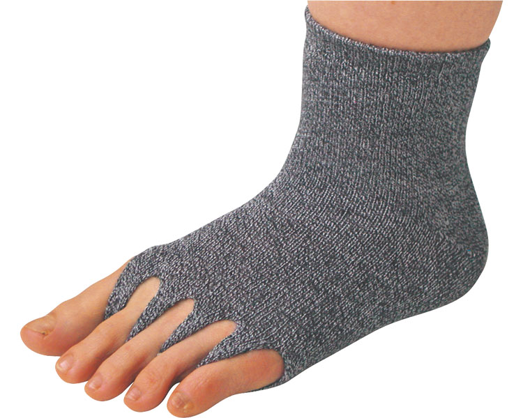 발가락 오픈 건강 양말 M 그레이