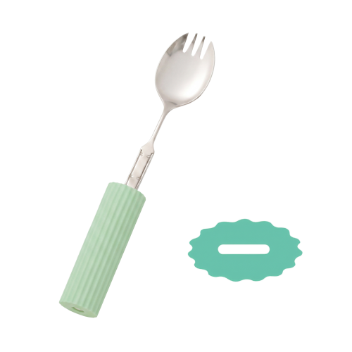 구부려 사용 실리콘 스펀지 부착 R-21/SS-2 숟가락 포크 겸용(대)