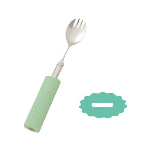 구부려 사용 실리콘 스펀지 부착 R-24/SS-2 숟가락 포크 겸용(소)