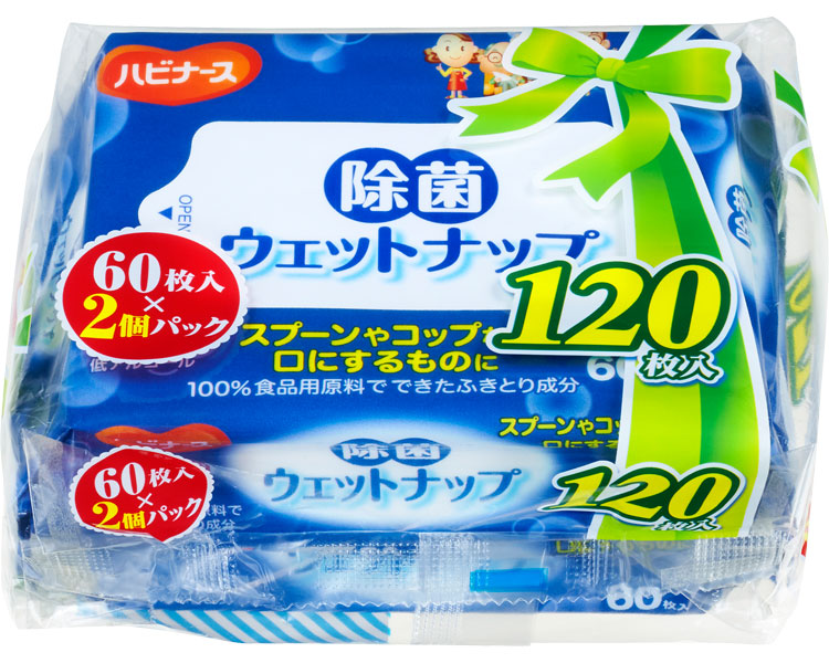 하비너스 살균 물티슈 11234 60매입×2개 팩