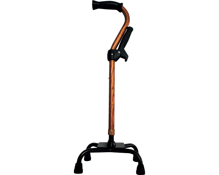 보조그립 네발 지팡이 WB3802 나뭇결 브라운