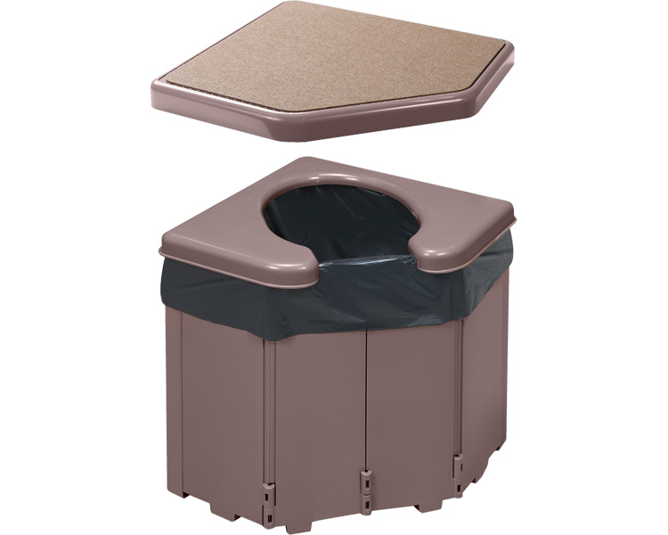 공간 활용 코너형 휴대용 변기 R-46