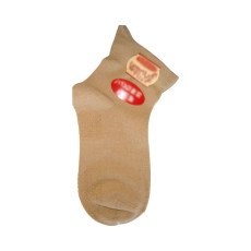 한 손으로 신는 여성용 울혼방 미끄럼방지 양말 554S 22-24cm 베이지