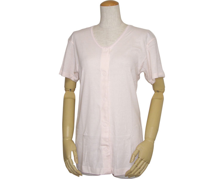 여성 3부 앞여밈 셔츠 (원터치 테이프형) 43253 M 피치