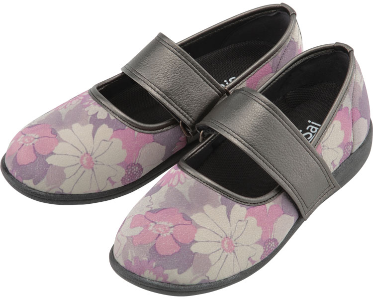 SaiSai 플라워 프린트 W941 여성 24.0cm 플로럴 퍼플