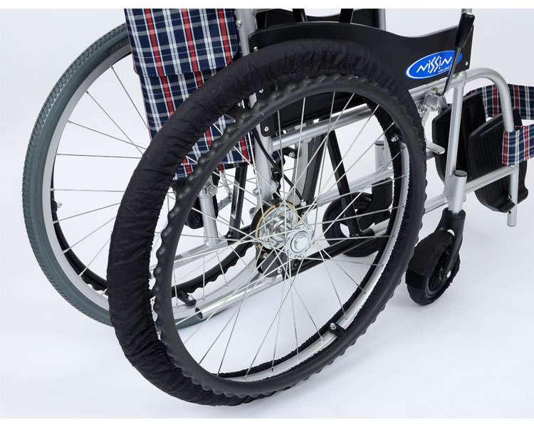 휠체어 타이어 RAKU 커버 (앞뒤 1대분) SR-140B 블랙 6-14 14인치용