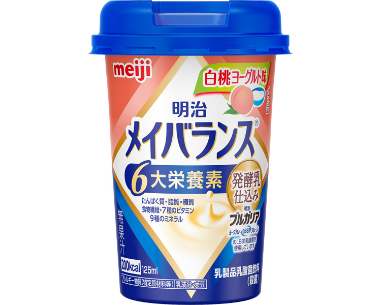 메이지 밸런스 미니 컵 백도 요구르트 맛 1415456 125mL