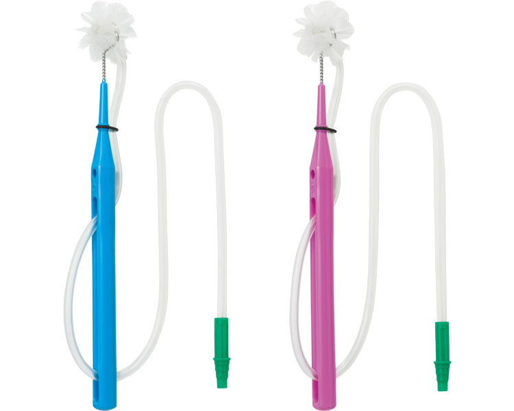 흡입식 구강 클리너 브러시 (2색1세트) 블루&핑크 각 1 개