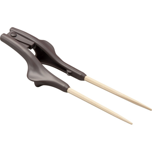 하시조군 클리어 실버젓가락 S-13 갈색(22cm) 왼손용