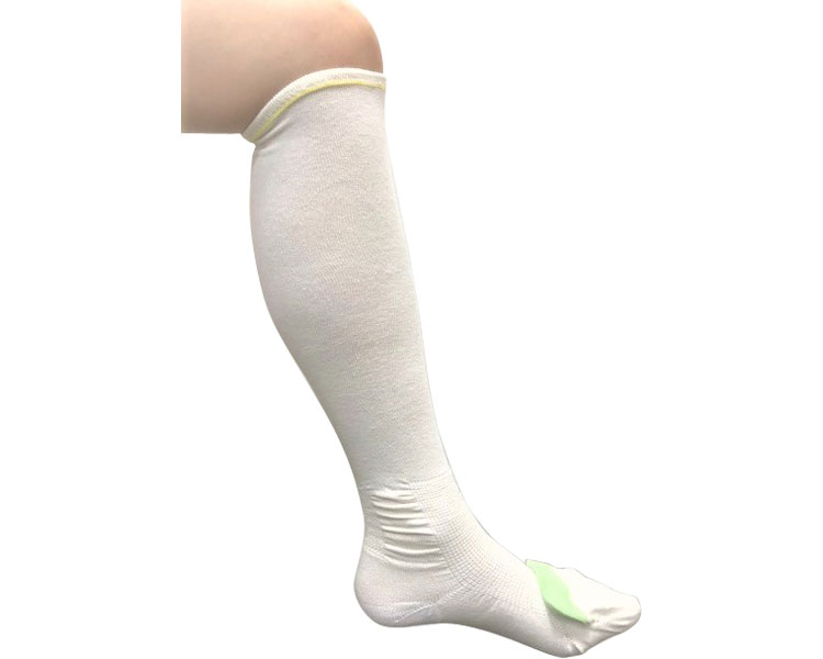 서지컬 하이삭스 MKS22L 발목L 발바닥22-23.5cm 화이트×어린 풀빛 (2개 1세트)