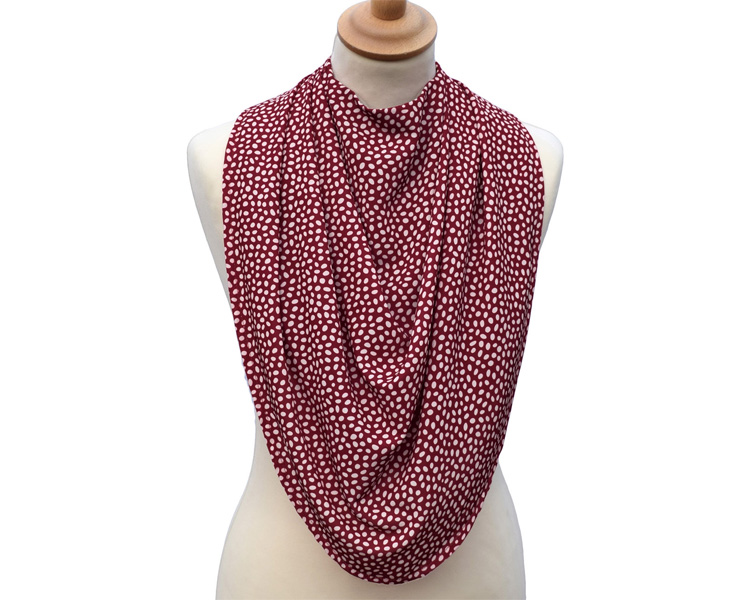 파슈미나 드레이프 앞치마 세이지 그린 도트 프리