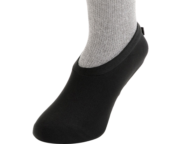 아유미 발수 가공 덧신 3켤레 LL 260-270 블랙 4602