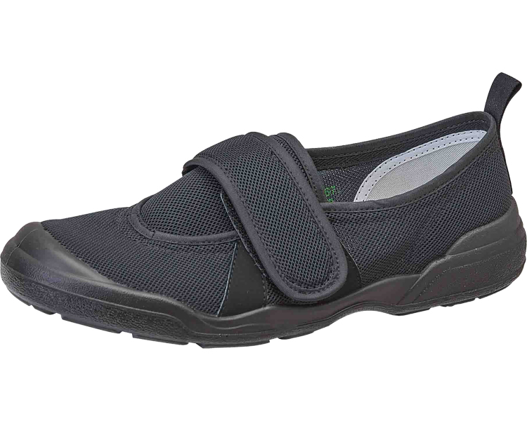 성인 실내화 02 벨크로 타입 남녀공용 25.0cm 블랙