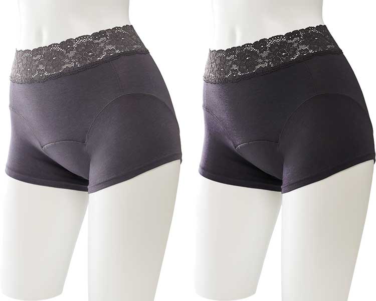 루루오아제 여성 요실금 팬티 30cc TJI-634 2종세트 L (그레이·블랙)