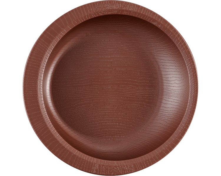 목재 풍 식사 보조 평 접시 NPLS2B 브라운