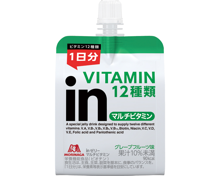 모리나가 in 젤리 종합비타민 12종 자몽 맛 180g×6개입