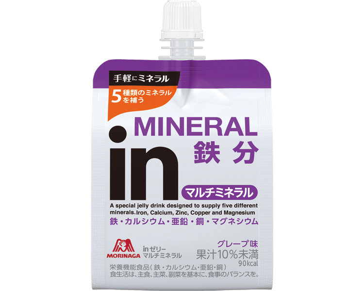 모리나가 in 젤리 멀티 5종 미네랄 포도맛 180g×6개입